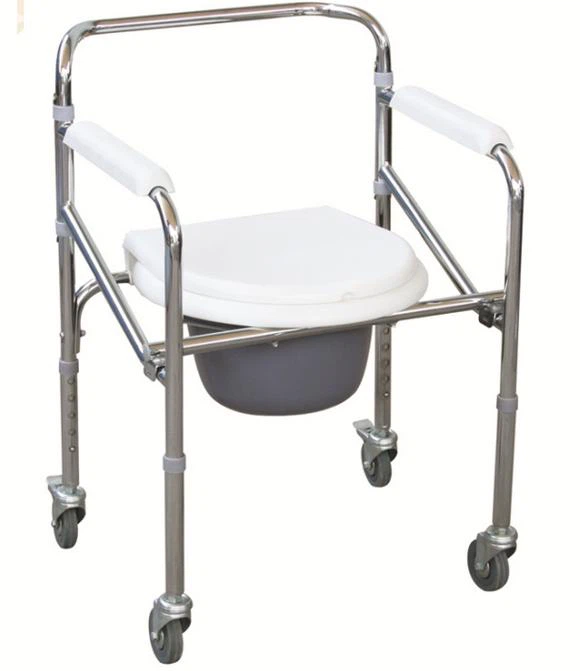 Foldable Commode Chair With Wheels