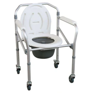 Folding Commode Chair With Wheels