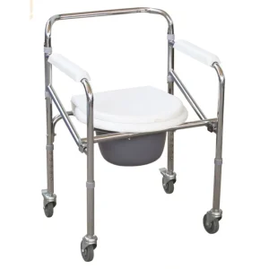 Folding Shower Commode Chair With Wheels