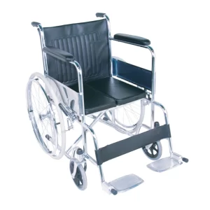 Hard Seat Cushion Steel Wheelchair