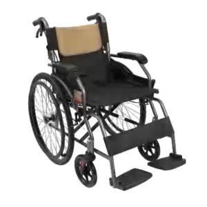 Lightweight Aluminum Frame Wheelchair With Brakes