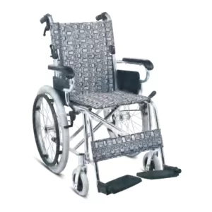 Lightweight Foldable Wheelchair With Fixed Armrests