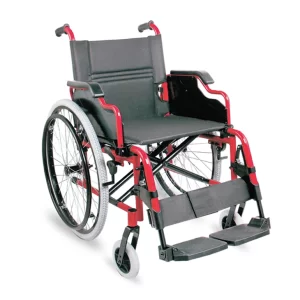 Red Coated Aluminum Frame Wheelchair