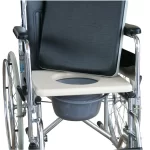 Chromed Carbon Steel Frame Commode Wheelchair