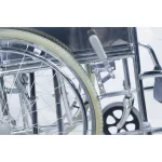 Steel Wheelchair With Solid Rear Wheel